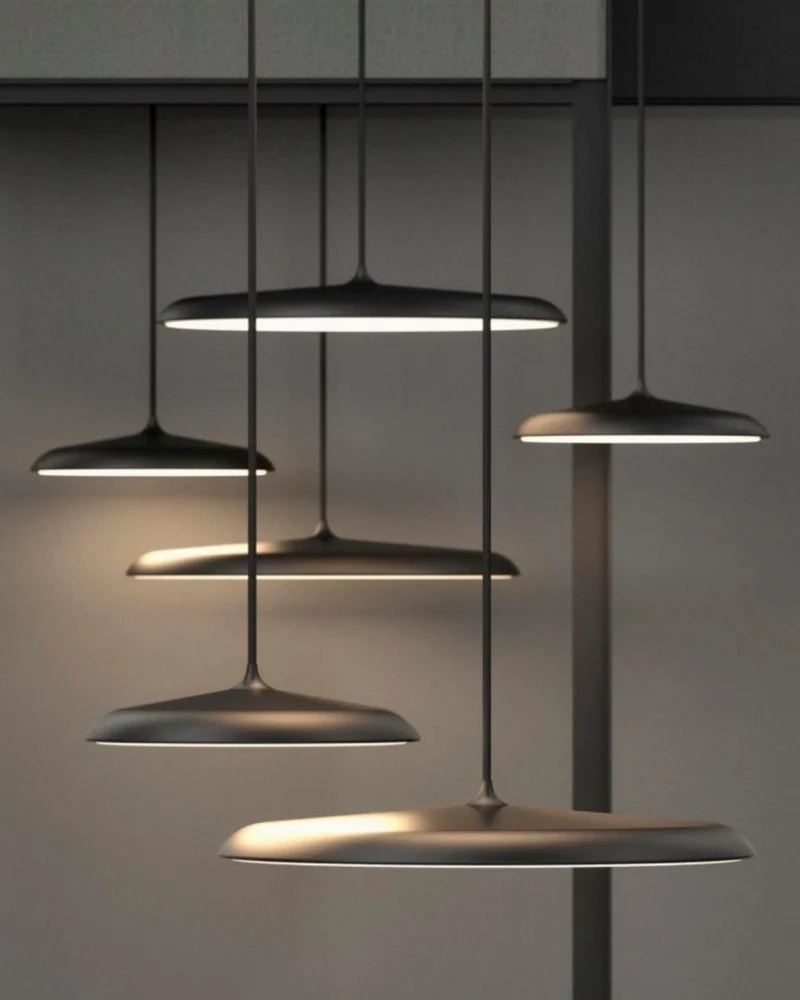 Ronde Hanglamp met Zachte Lichtverspreiding Zwart Grijs Groen Roze Wit Oranje ø25cm ø40cm Modern Scandinavisch Design voor Eetkamer Woonkamer Werkplek | Sansoti