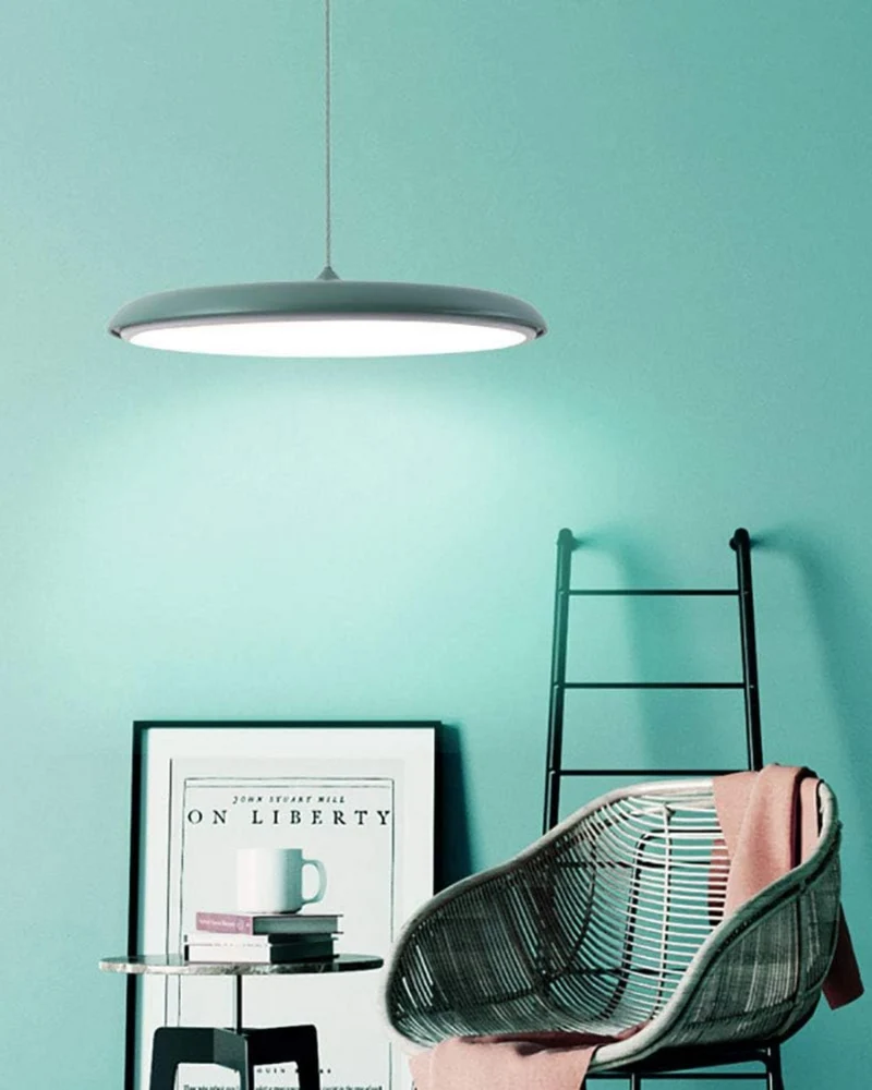 Ronde Hanglamp met Zachte Lichtverspreiding Zwart Grijs Groen Roze Wit Oranje ø25cm ø40cm Modern Scandinavisch Design voor Eetkamer Woonkamer Werkplek | Sansoti