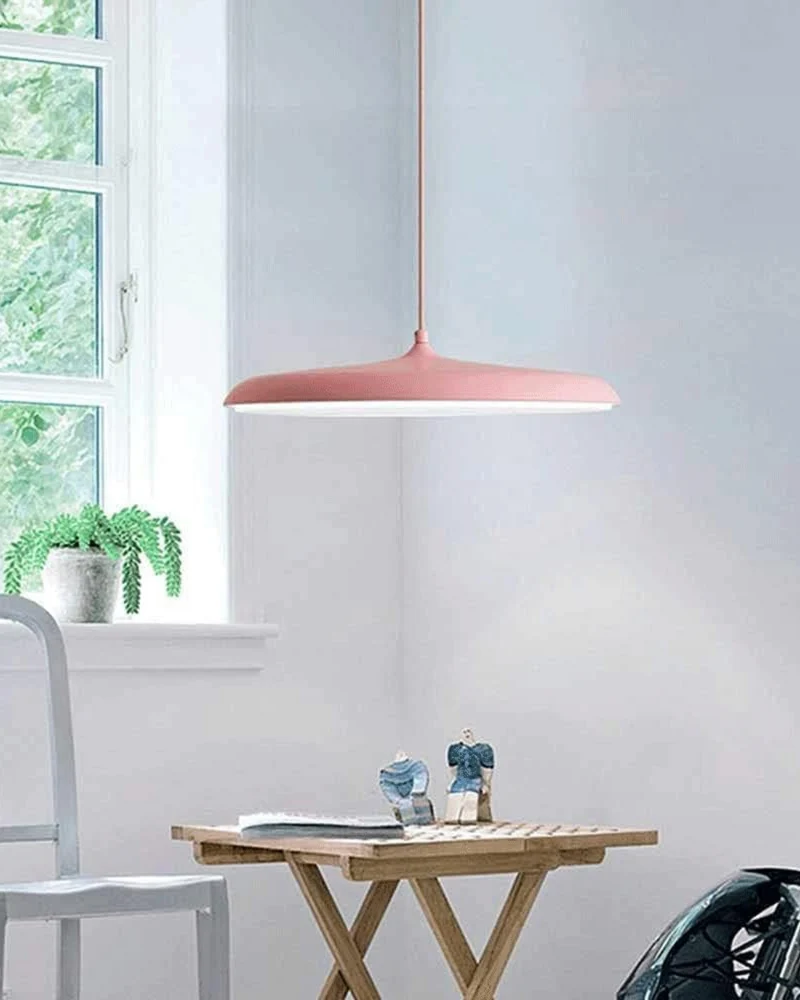 Ronde Hanglamp met Zachte Lichtverspreiding Zwart Grijs Groen Roze Wit Oranje ø25cm ø40cm Modern Scandinavisch Design voor Eetkamer Woonkamer Werkplek | Sansoti