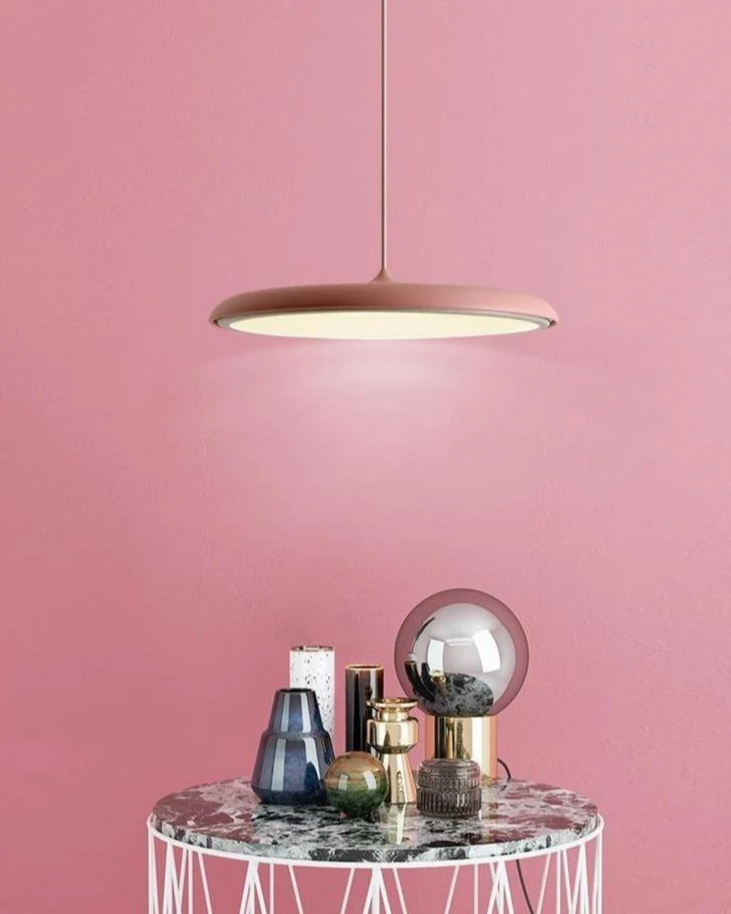 Ronde Hanglamp met Zachte Lichtverspreiding Zwart Grijs Groen Roze Wit Oranje ø25cm ø40cm Modern Scandinavisch Design voor Eetkamer Woonkamer Werkplek | Sansoti