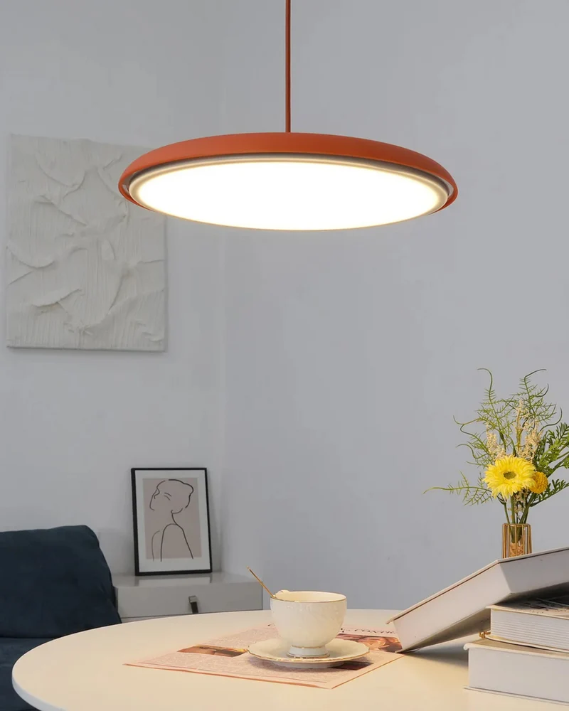 Ronde Hanglamp met Zachte Lichtverspreiding Zwart Grijs Groen Roze Wit Oranje ø25cm ø40cm Modern Scandinavisch Design voor Eetkamer Woonkamer Werkplek | Sansoti