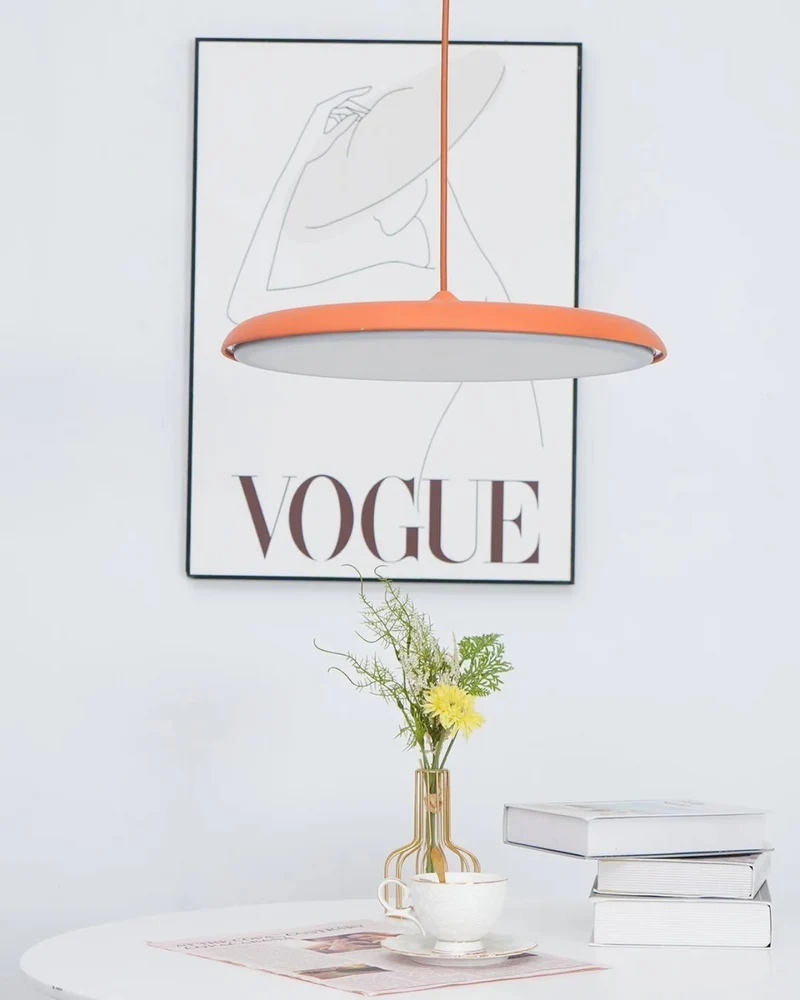 Ronde Hanglamp met Zachte Lichtverspreiding Zwart Grijs Groen Roze Wit Oranje ø25cm ø40cm Modern Scandinavisch Design voor Eetkamer Woonkamer Werkplek | Sansoti