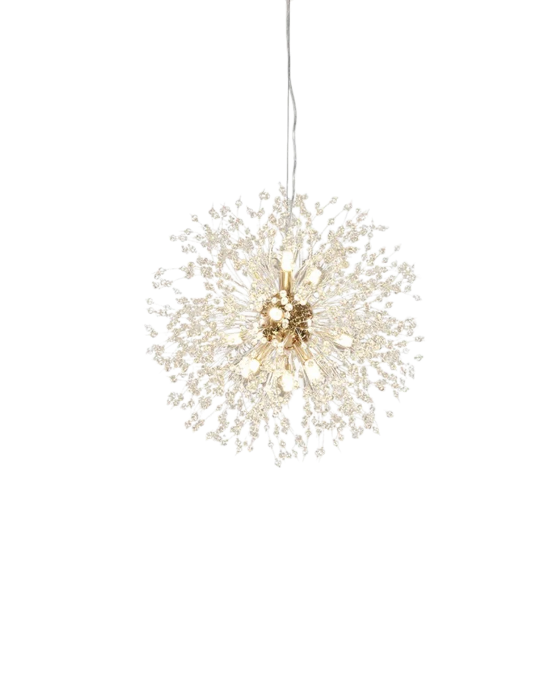 Stervormige Kroonluchter met Metalen Takken Goud Zilver voor Woonkamer Eetkamer Modern Interieur Hanglamp Plafondverlichting 40-60cm | Sansoti