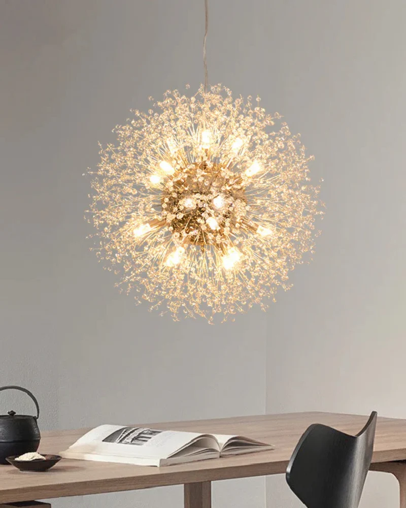 Stervormige Kroonluchter met Metalen Takken Goud Zilver voor Woonkamer Eetkamer Modern Interieur Hanglamp Plafondverlichting 40-60cm | Sansoti