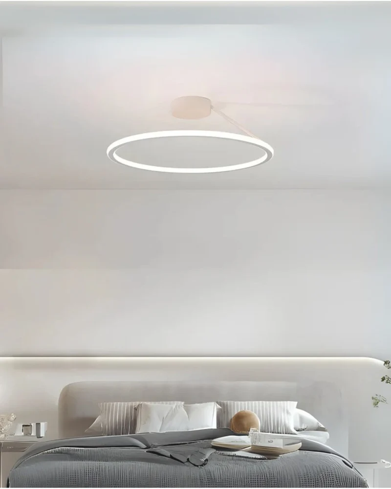 Moderne Plafondlamp Ring Minimalistisch Design Zwart Wit Goud S M L Dimbaar LED Sfeerverlichting Woonkamer Slaapkamer Eetkamer Scandinavische Stijl | Sansoti