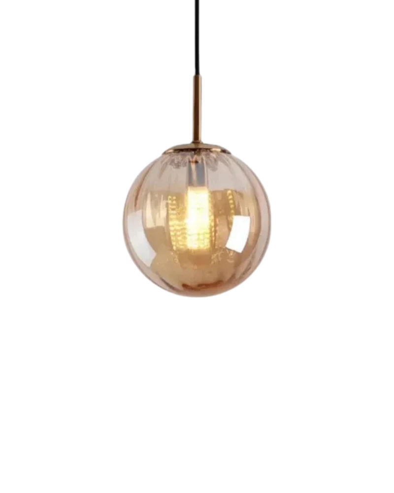 Handgeblazen glazen hanglamp bol met verstelbare kabel grijs blauw bruin rood groen amber 15x22cm 20x25cm sfeerlicht eetkamer woonkamer slaapkamer moderne design verlichting | Sansoti