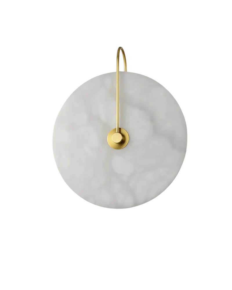 Ronde LED Wandlamp Acrylaat 20-25cm Zwart Goud Warm Licht Slaapkamer Hal | Sansoti
