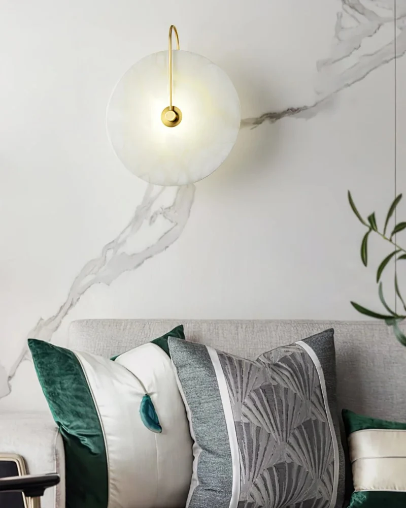Ronde LED Wandlamp Acrylaat 20-25cm Zwart Goud Warm Licht Slaapkamer Hal | Sansoti