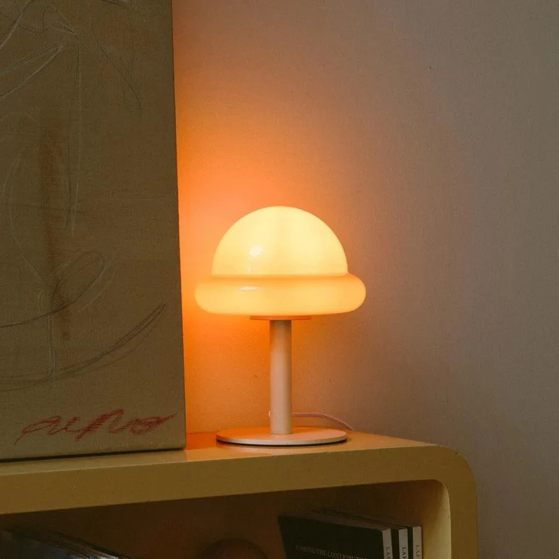 Tafellamp Glas Metaal Speels 28cm Mint Groen Geel Sfeerverlichting Woonkamer Modern | Sansoti