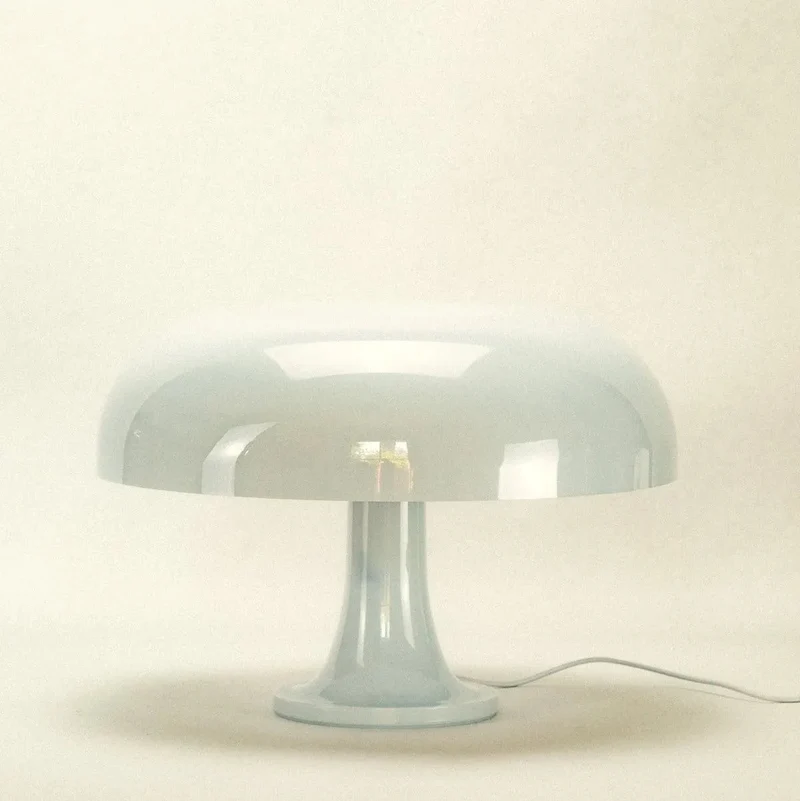 Tafellamp Acryl Paddenstoel Design Wit 32cm Nachtkastlamp Slaapkamer Sfeerverlichting | Sansoti