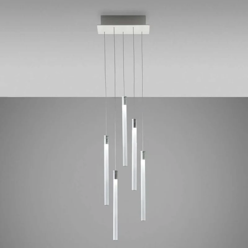Fabbian Multispot LED-Hängeleuchte Tooby 5-flammig eckig