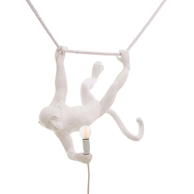 Seletti Monkey Swing Pendelleuchte Weiß