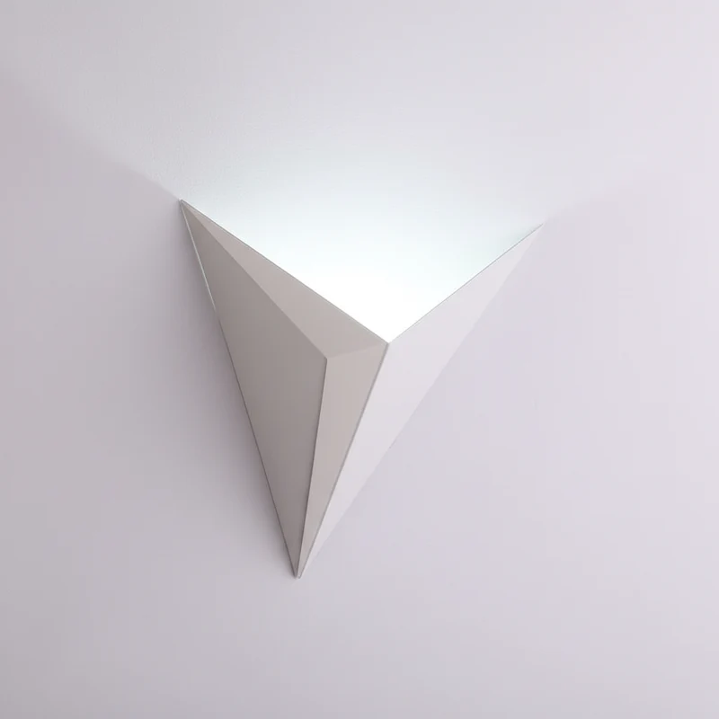 Wandlamp Driehoek LED IJzer Zwart Wit Goud Warm Koud Wit Woonkamer Slaapkamer Minimalistisch Wandlicht Scandinavisch | Sansoti