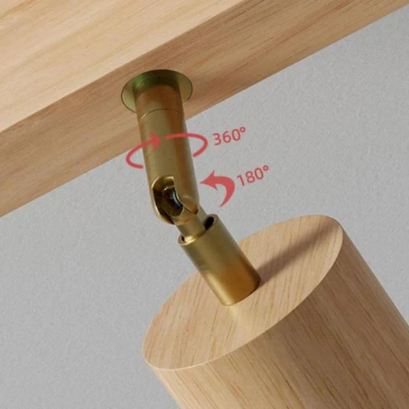 Plafondspot Hout Eiken GU10 LED Verstelbaar Woonkamer Slaapkamer Opbouwspot Naturel Houten Spot Eetkamer Japandi | Sansoti