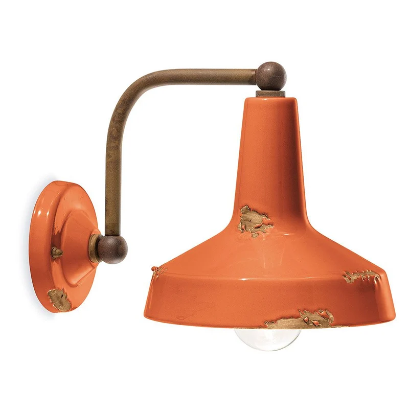 Ferroluce Wandleuchte Vintage aus Keramik