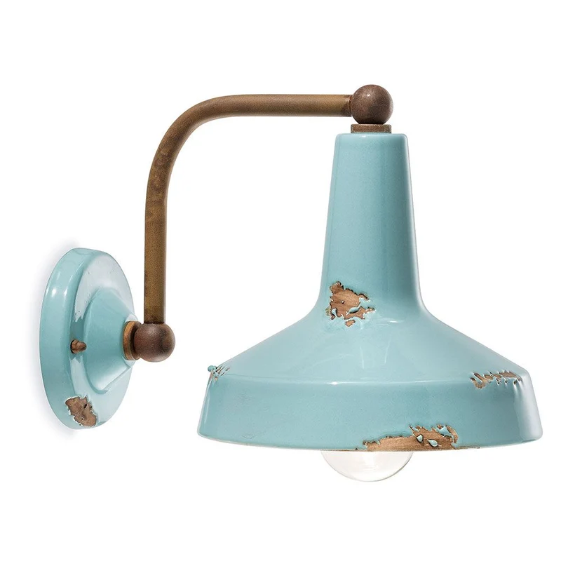Ferroluce Wandleuchte Vintage aus Keramik