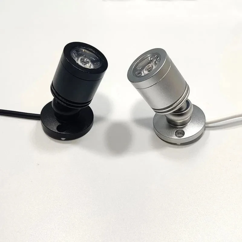 Mini LED Spotje 1W/3W USB Aluminium Warm & Koud Wit – Verstelbare Accentverlichting 30° Stralingshoek voor Kasten, Vitrines & Display | Sansoti