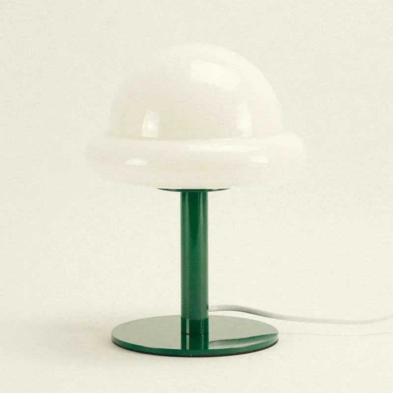Tafellamp Glas Metaal Speels 28cm Mint Groen Geel Sfeerverlichting Woonkamer Modern | Sansoti
