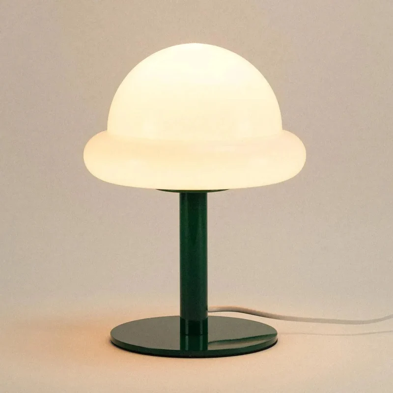 Tafellamp Glas Metaal Speels 28cm Mint Groen Geel Sfeerverlichting Woonkamer Modern | Sansoti
