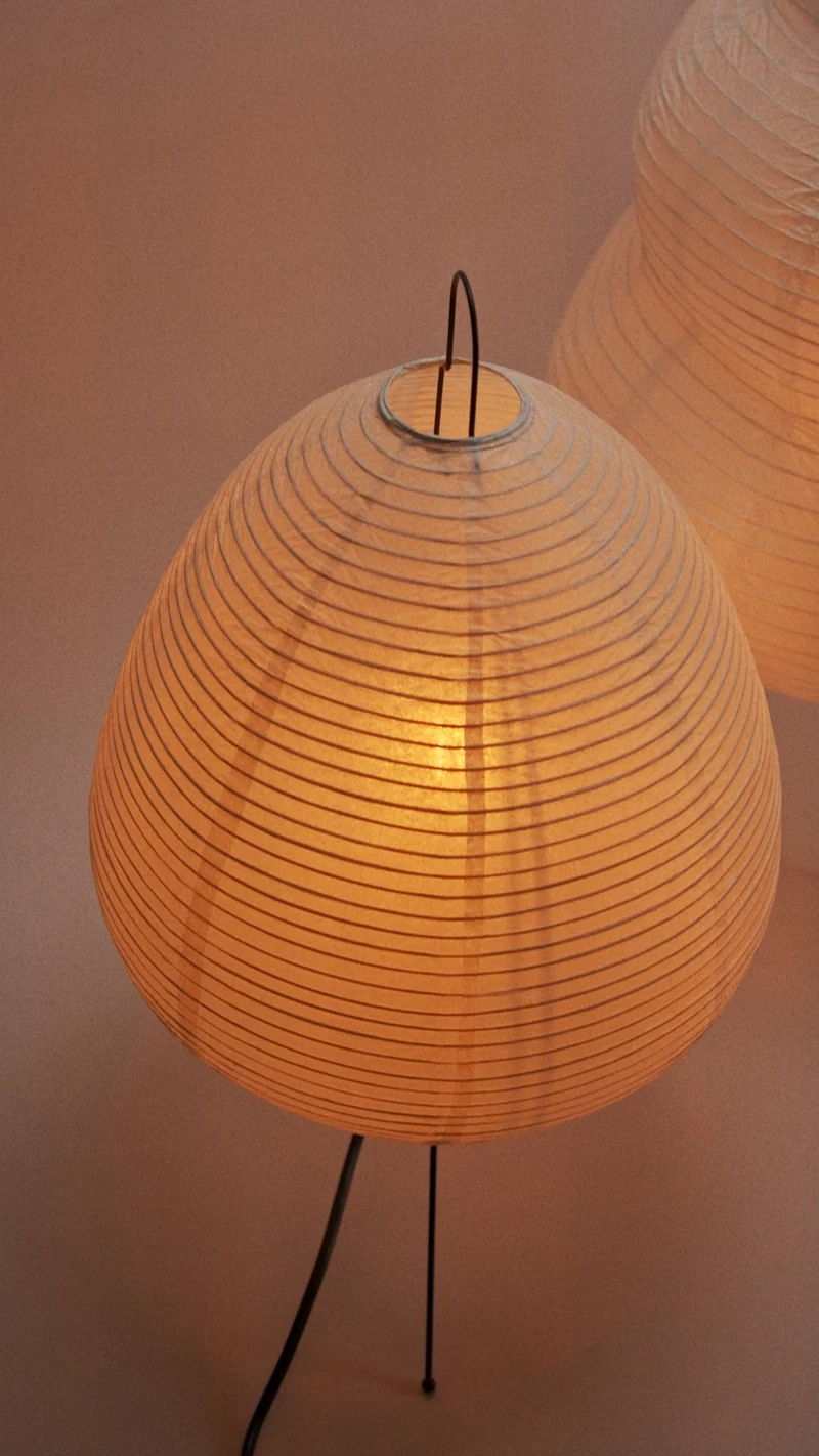 Tafellamp Rijstpapier Japans Minimalistisch 28cm Metalen Frame Sfeerverlichting Wit | Sansoti