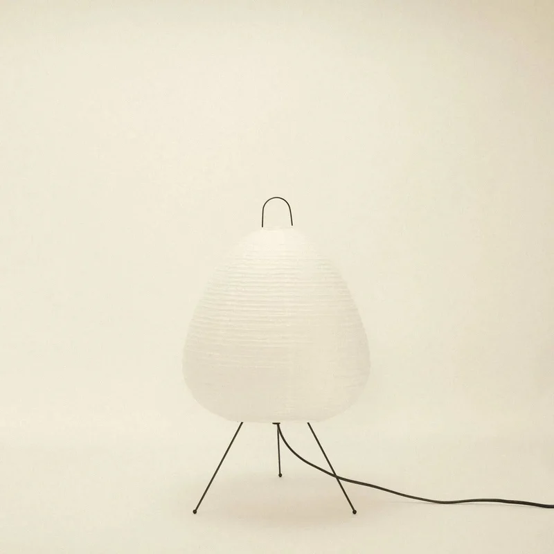 Tafellamp Rijstpapier Japans Minimalistisch 28cm Metalen Frame Sfeerverlichting Wit | Sansoti