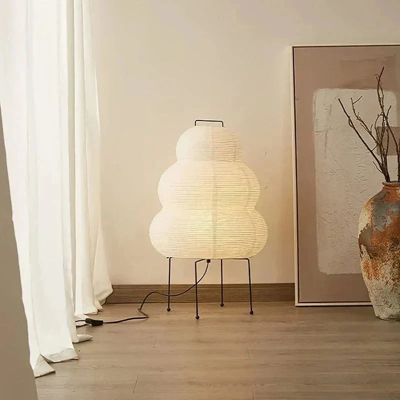 Vloerlamp Rijstpapier Japans Design Wit 40cm Sfeerverlichting Woonkamer Slaapkamer | Sansoti