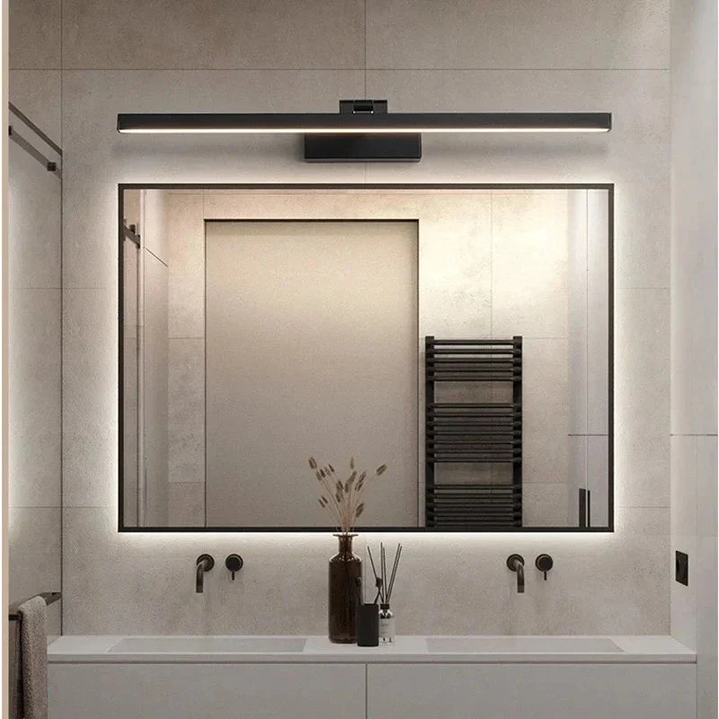 Spiegellamp LED Badkamer Waterdicht Zwart Zilver 40cm tot 110cm Spiegelverlichting | Sansoti