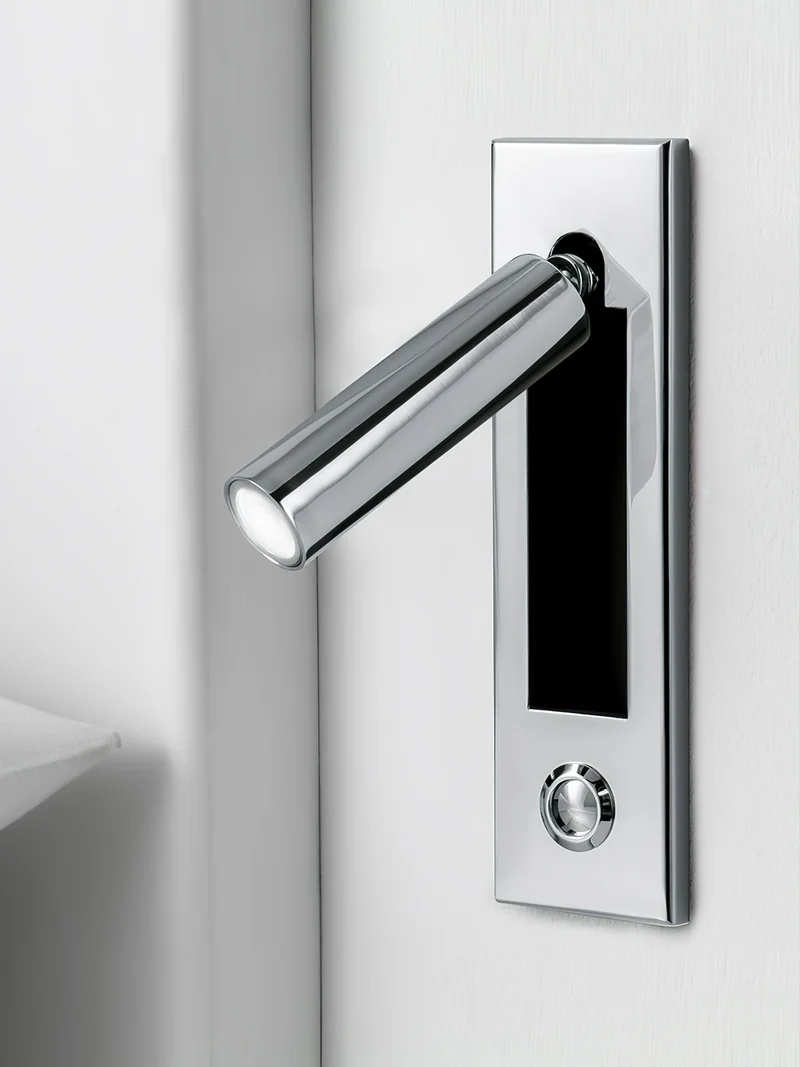 Wandlamp LED Leeslamp Verstelbaar 3 Lichtkleu­ren IP20 Mattzwart Koper Slaapkamer Bedlamp Wandspot Draaibaar Arm Inbouw | Sansoti