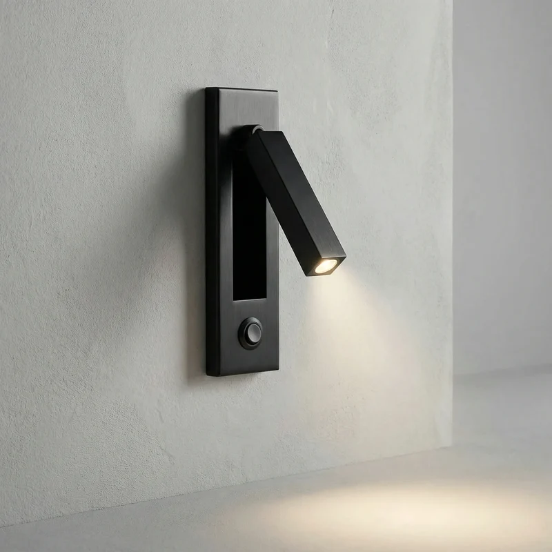 Wandlamp LED Leeslamp Verstelbaar 3 Lichtkleu­ren IP20 Mattzwart Koper Slaapkamer Bedlamp Wandspot Draaibaar Arm Inbouw | Sansoti