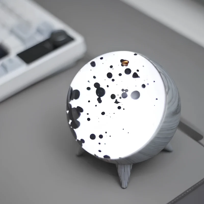 Ferrofluid Display Bluetooth Speaker ABS Glas 10,6 cm Muziek Visualizer Magnetisch Vloeistof Bureau Decoratie Cadeau Tech Kunstobject | Sansoti
