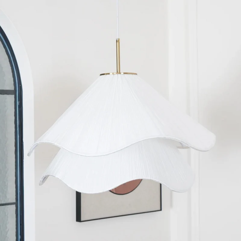 Hanglamp Japandi Stof Rond Scandinavisch Design E27 40-80cm Warm Licht | Sansoti