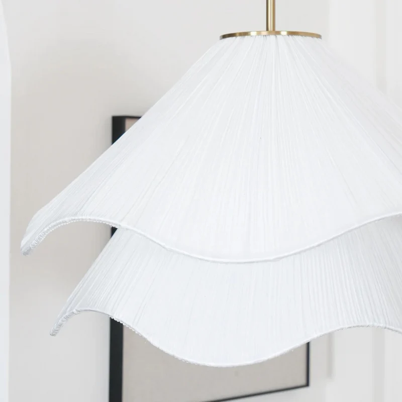 Hanglamp Japandi Stof Rond Scandinavisch Design E27 40-80cm Warm Licht | Sansoti