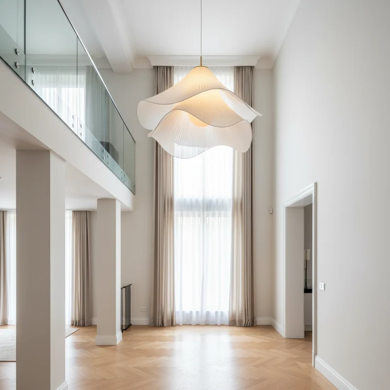 Hanglamp Japandi Stof Rond Scandinavisch Design E27 40-80cm Warm Licht | Sansoti