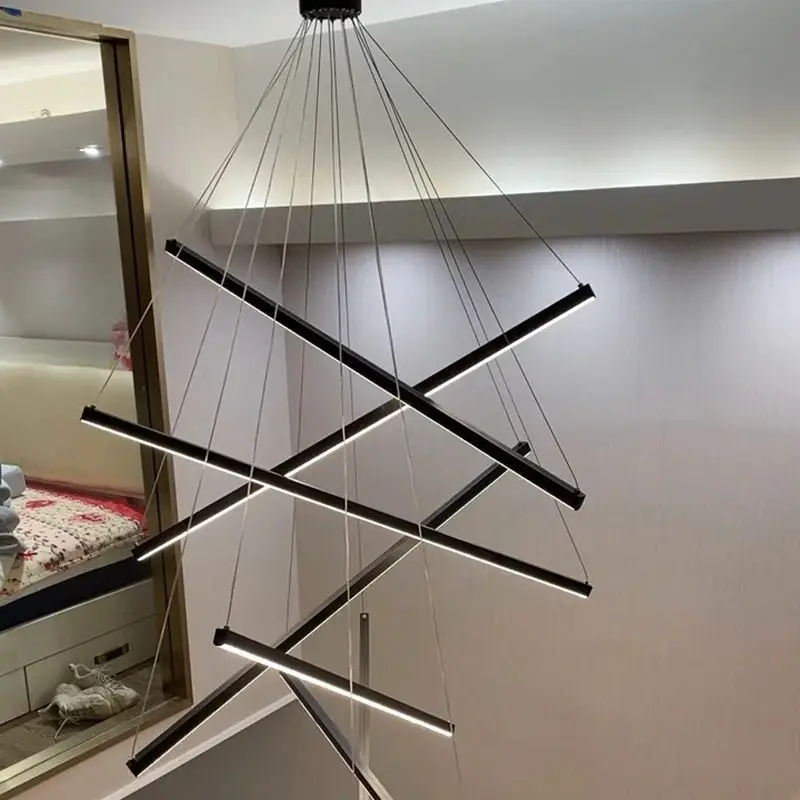 Hanglamp Trap XXL Modern Design LED Aluminium Acryl 300cm | Sansoti