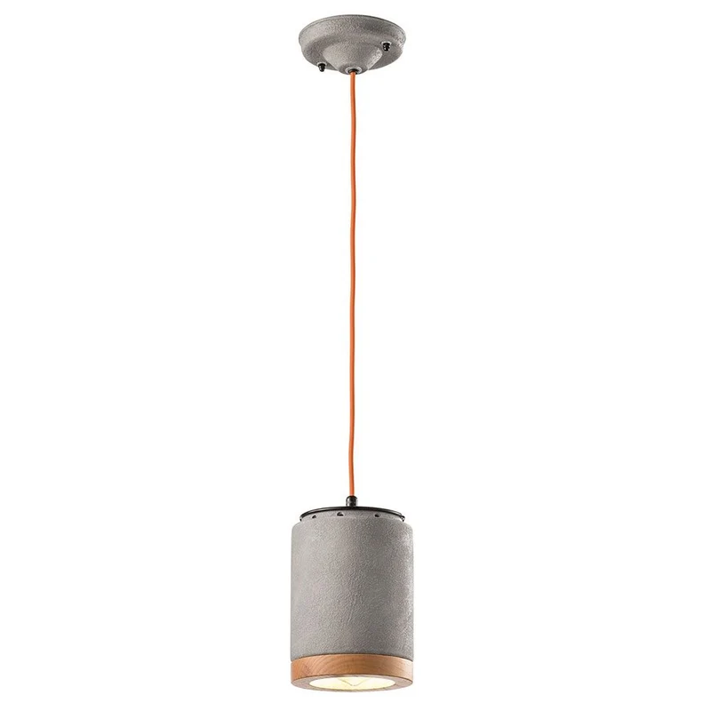 Ferroluce Mateca Hängeleuchte mit Holz-Aufsatz Ø 12,5cm