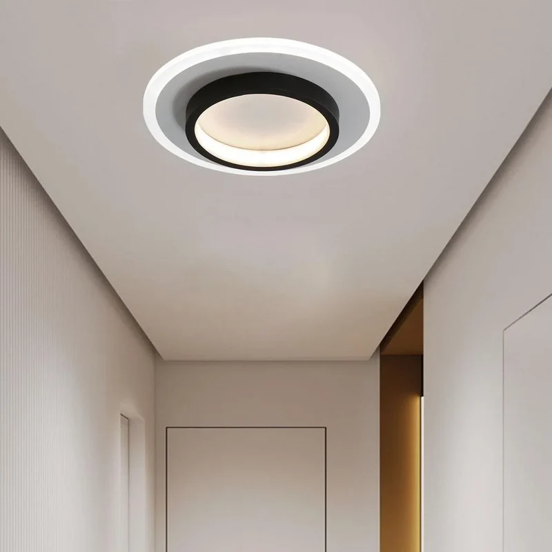 Plafondlamp Rond LED Modern Halo Design Metaal Acryl Flush Mount | Sansoti
