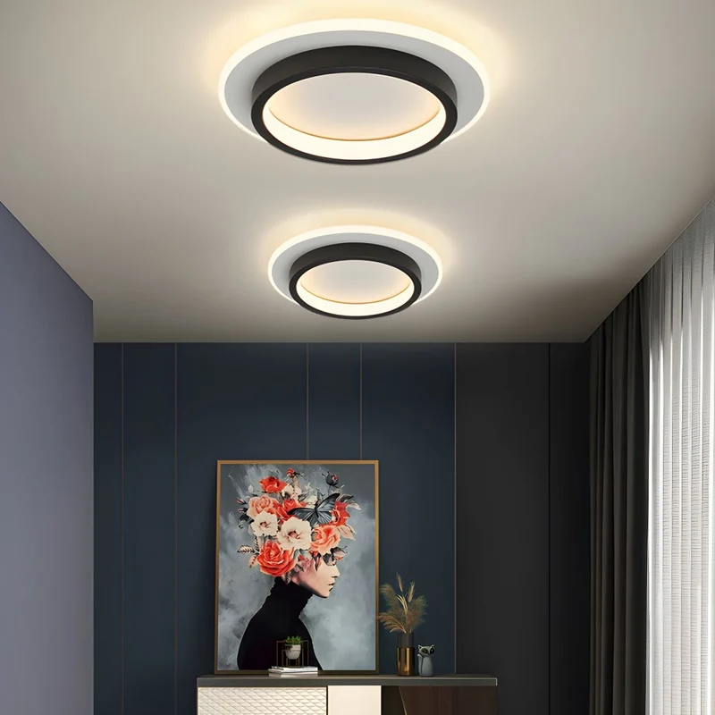 Plafondlamp Rond LED Modern Halo Design Metaal Acryl Flush Mount | Sansoti