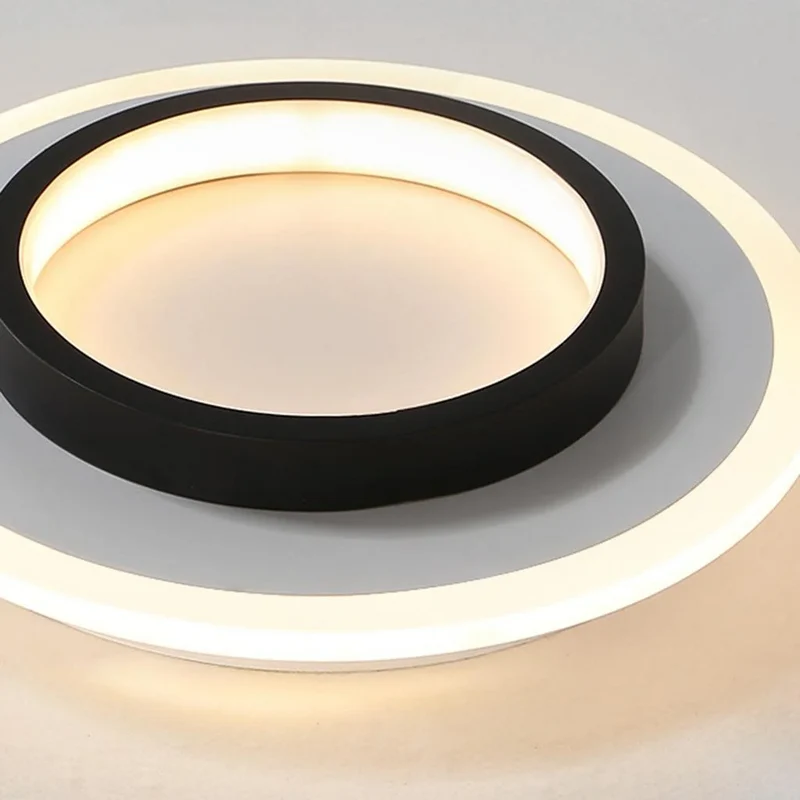 Plafondlamp Rond LED Modern Halo Design Metaal Acryl Flush Mount | Sansoti