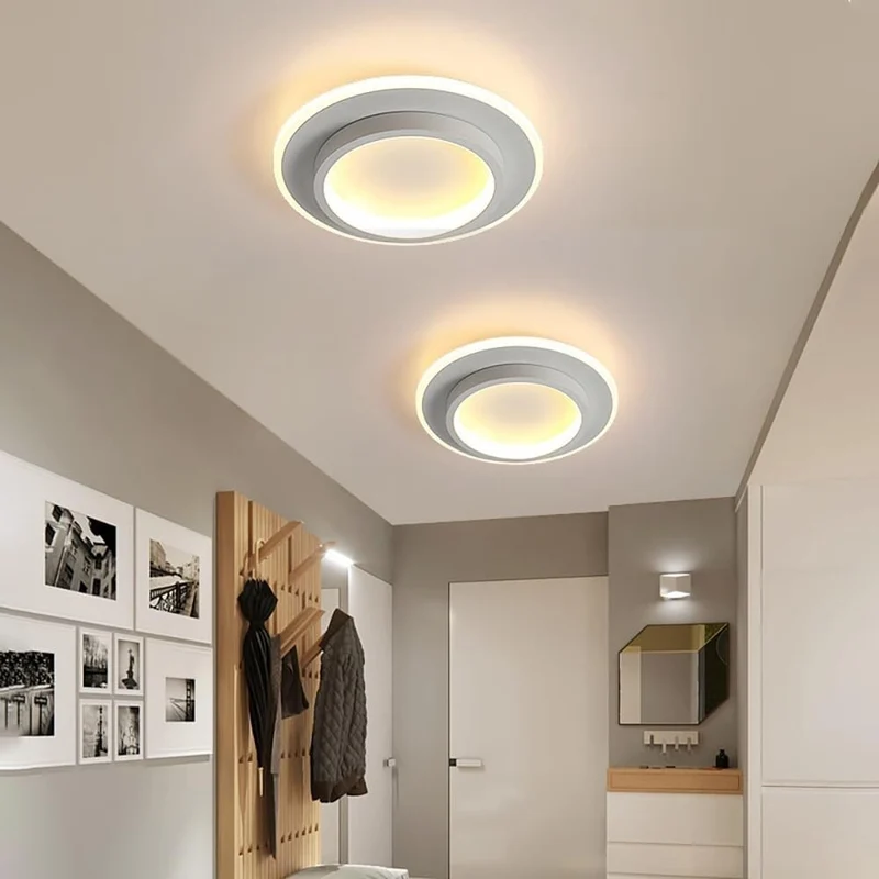 Plafondlamp Rond LED Modern Halo Design Metaal Acryl Flush Mount | Sansoti
