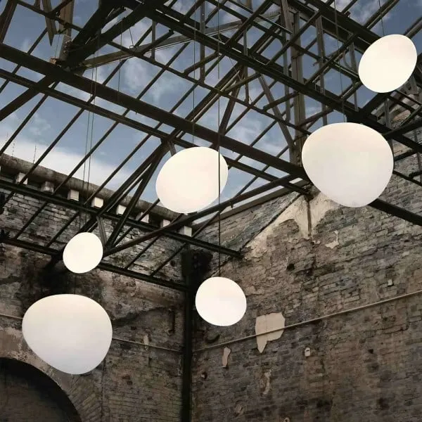 Hanglamp Handgeblazen Glas Minimalistisch Melkwit Woonkamer Eetkamer E27 Warm Wit | Sansoti