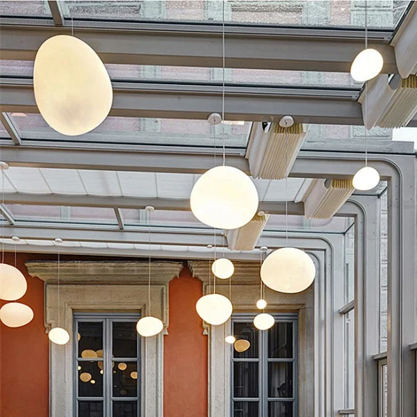 Hanglamp Handgeblazen Glas Minimalistisch Melkwit Woonkamer Eetkamer E27 Warm Wit | Sansoti
