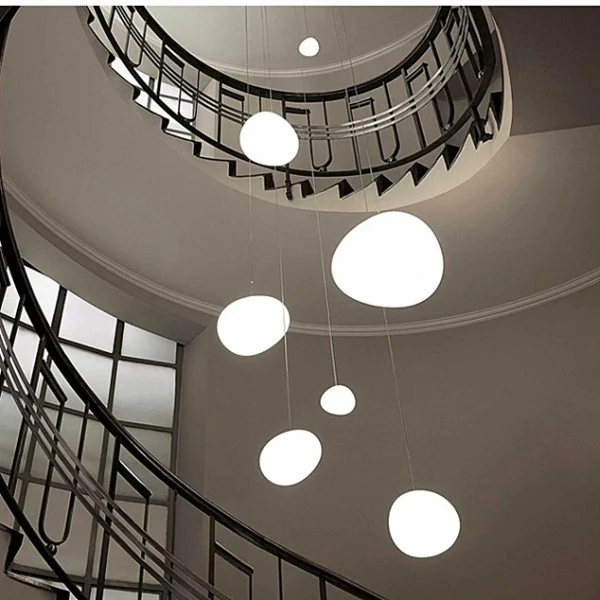 Hanglamp Handgeblazen Glas Minimalistisch Melkwit Woonkamer Eetkamer E27 Warm Wit | Sansoti