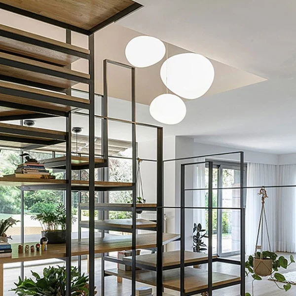 Hanglamp Handgeblazen Glas Minimalistisch Melkwit Woonkamer Eetkamer E27 Warm Wit | Sansoti