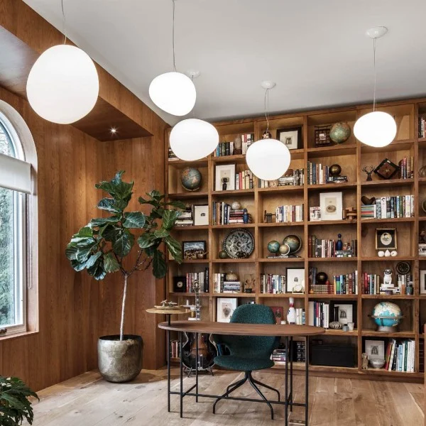 Hanglamp Handgeblazen Glas Minimalistisch Melkwit Woonkamer Eetkamer E27 Warm Wit | Sansoti