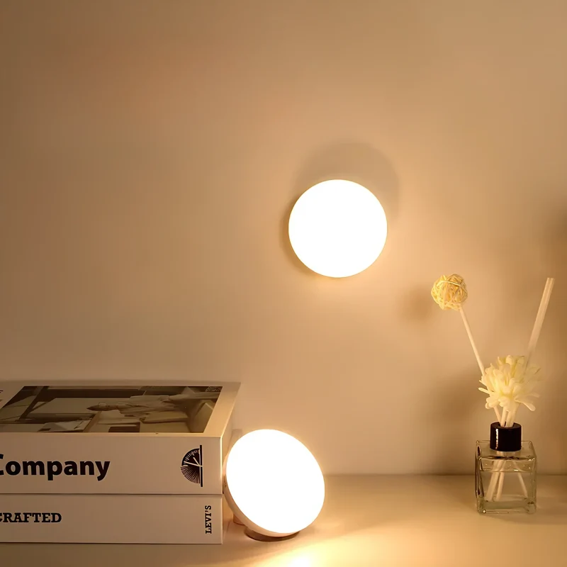 Bewegingssensor Lamp Draadloos ABS Compact Hal Trap Kast Nachtlamp Automatisch Licht USB Oplaadbaar | Sansoti