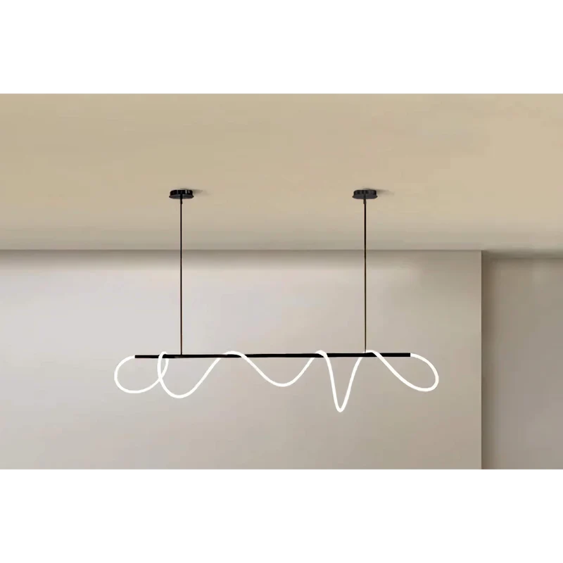Plafondlamp Koper G9 Gebogen Buis Goud Zwart Zilver Woonkamer Eetkamer LED Opbouw Minimalistische Bureaulamp | Sansoti
