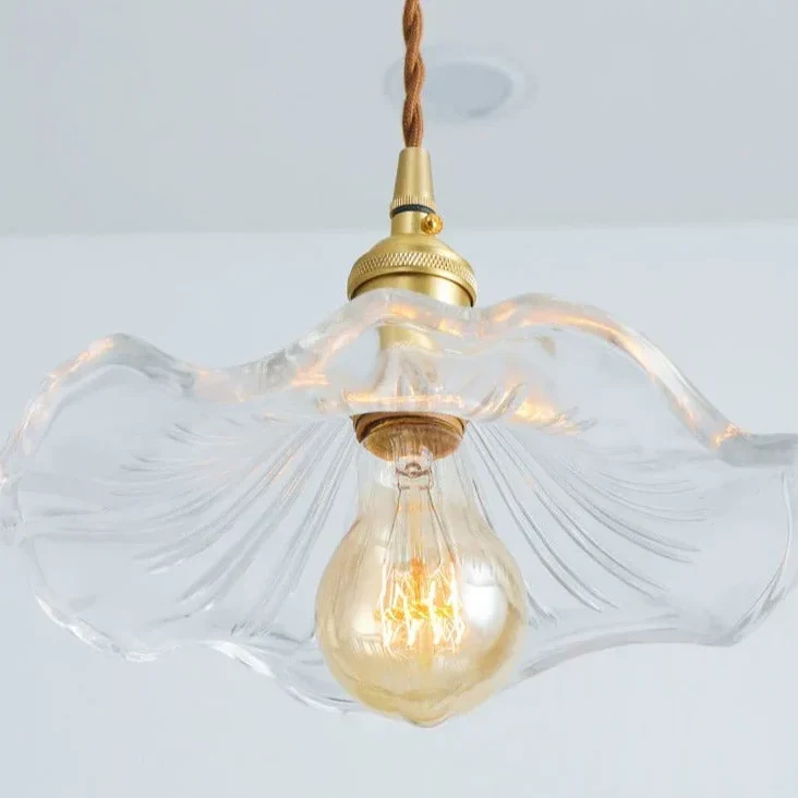 Hanglamp Glas E27 Groen Transparant Oranje Ø25cm Woonkamer Keuken Eetkamer Vintage Art Nouveau Sfeerlamp | Sansoti