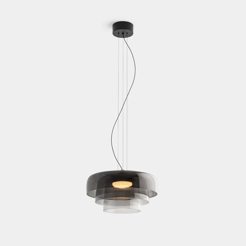 Hanglamp Glas Nordisch Design Gelaagd 1 2 3 Niveaus Oranje Groen Grijs Eetkamer Keuken Woonkamer Pendellamp Warm Licht LED Verstelbaar