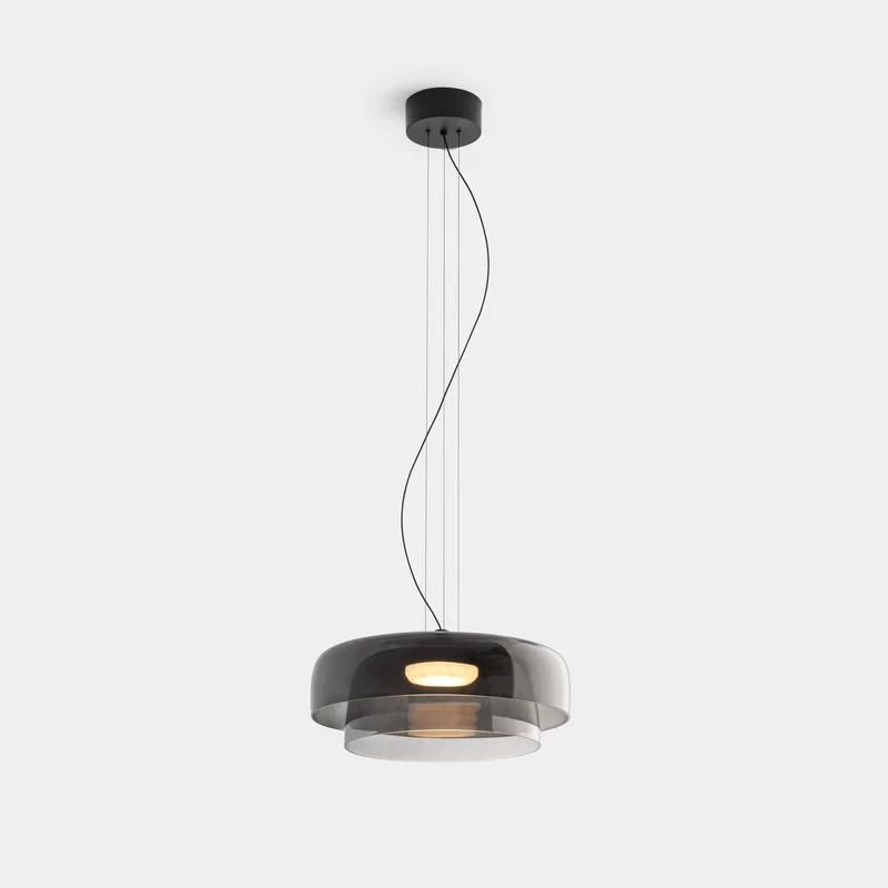 Hanglamp Glas Nordisch Design Gelaagd 1 2 3 Niveaus Oranje Groen Grijs Eetkamer Keuken Woonkamer Pendellamp Warm Licht LED Verstelbaar