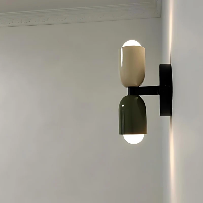 Wandlamp Crème Warm Wit Metaal IJzer E27 12cm LED 2 Lichts Slaapkamer Hal Woonkamer | Sansoti